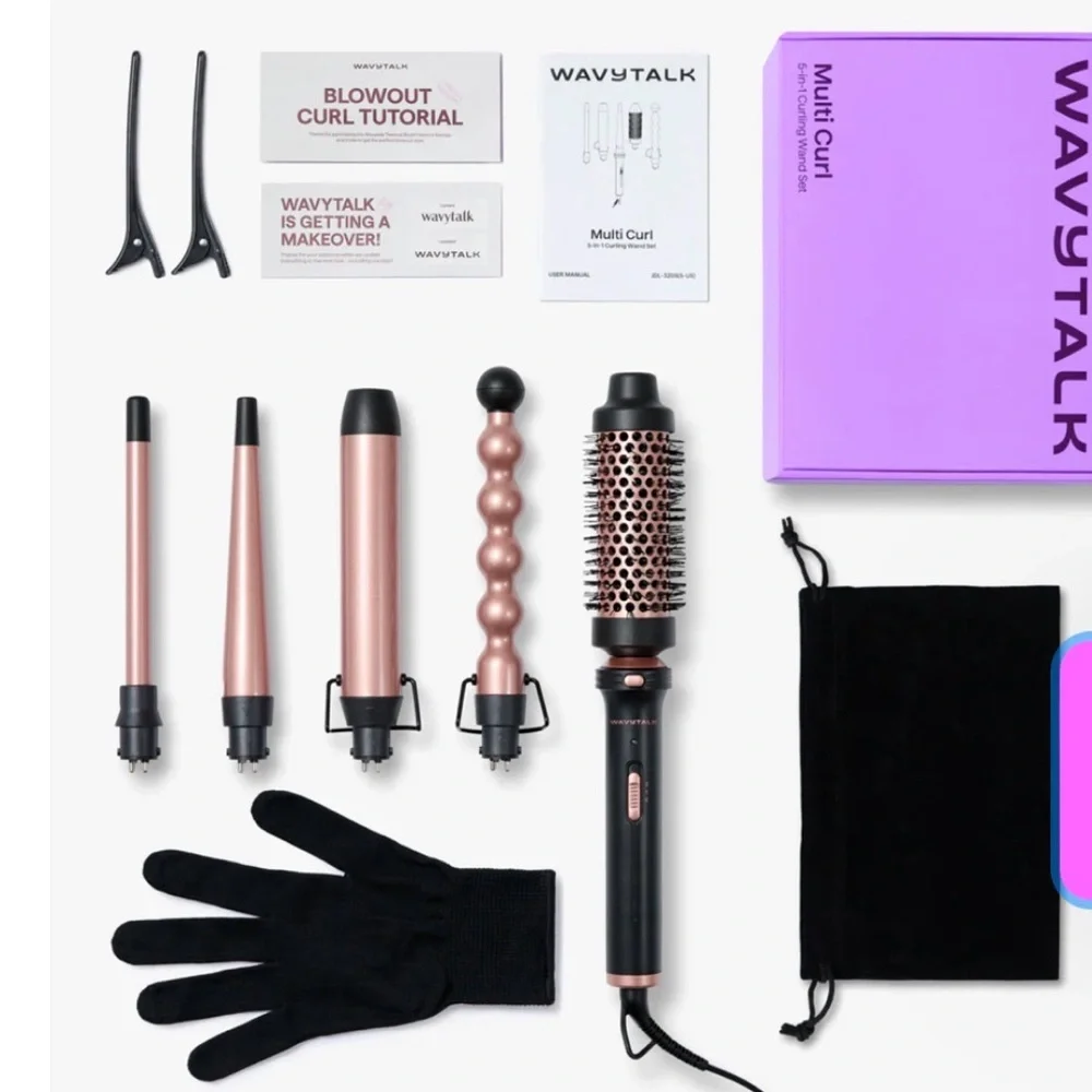 Wavytalk Multi Curl 5-in-1 Curling Wand Set